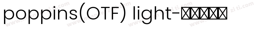 poppins(OTF) light字体转换